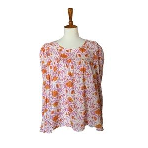 Universal Thread Goods Co. Floral Babydoll Top Size‎ Large